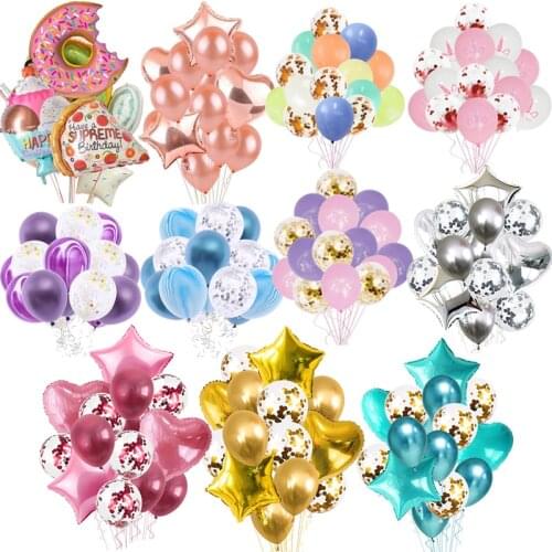 WEIGAO Donut Pizza Foil Balloons Air Ballons Wedding Decorations Helium Balloon Birthday Party Decoration Kids Baby Shower Balls