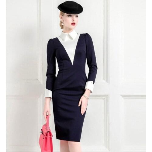 A High-End French Retro Dress With Lady-Name Temperament Autumn-Winter Professional Dress Skirt