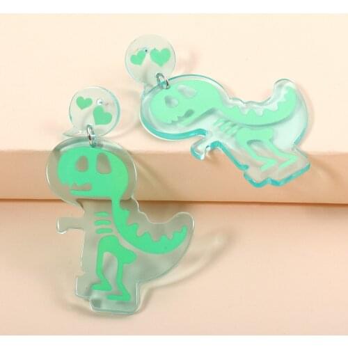 Animal Resin Green Earrings Za Trendy New Wedding Jewelry Statement Big Dangle Hanging Cute Emo Goth Ear Ring For Women 2021