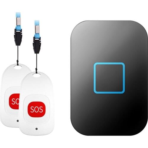 CACAZI Smart Home Waterproof Wireless pager Doorbell Old man Child Emergency alarm 80M Remote SOS Button Call Bell US EU UK Plug