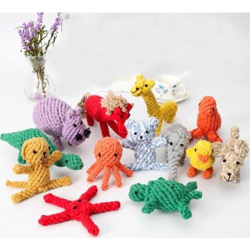 1pcs Animals Shape Rope Puppy Medium Dog Toys Bite Resistant Pet Chew Toy for Small Dogs York Terrier Poodle perros Accesorios