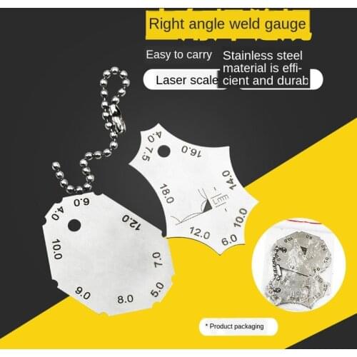 2 Pcs Welding Tools Stainless Steel Welding Gauge Inspection Weld Ulnare Ruler