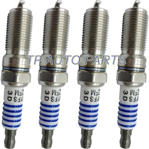4PCS Spark plug Compatible With Maz-da For-d OEM SP-411 AYFS22FM SP411