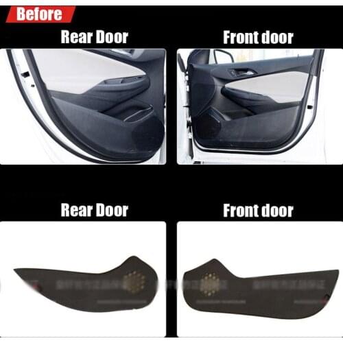 4pcs Fabric Door Protection Mats Anti-kick Decorative Pads For Chevrolet Cruze 2015