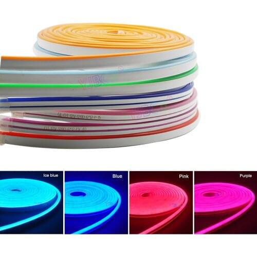 5m DC12V Neon Tape SMD 2835 LED Strip 120leds/m Soft Rope Bar Light Silicon Rubber Tube Flexible Waterproof Outdoor Light