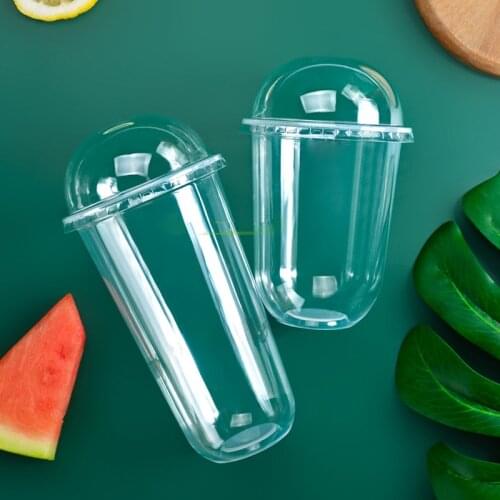 50pcs High quality disposable milk tea cup clear plastic cups ice cream jelly yogurt dessert cups juice coffee drinking cup