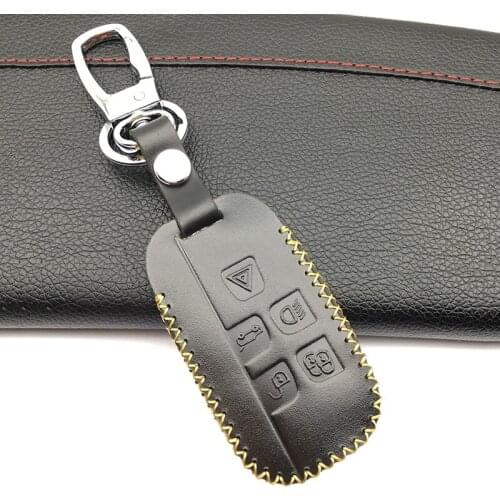 2016 car-cover Top layer leather high-end bag car keys for Land Rover range sports Land Rover Evoque Freelander car ,5 buttons