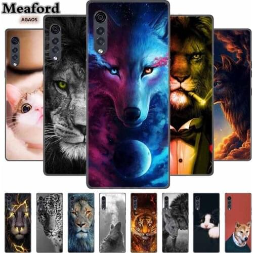 For LG Velvet Case Silicone TPU Soft Phone Case For LG Velvet 5G LM-G900 Case Luxury Animal Case For LG Velvet Funda Wolf / Lion