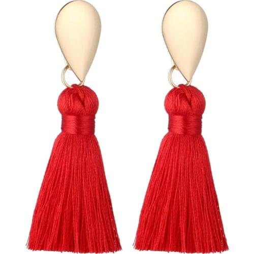 LOVBEAFAS Brand Tassel Earrings For Women Fashion Jewelry Gold Color Bohemian Drop Dangle Earings Wedding Vintage Earrings