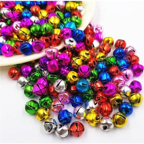 20Pcs 8mm Beautiful Jingle Bells Christmas Party Decoration Pendants Loose Beads DIY Crafts Christmas Tree Bells Handmade