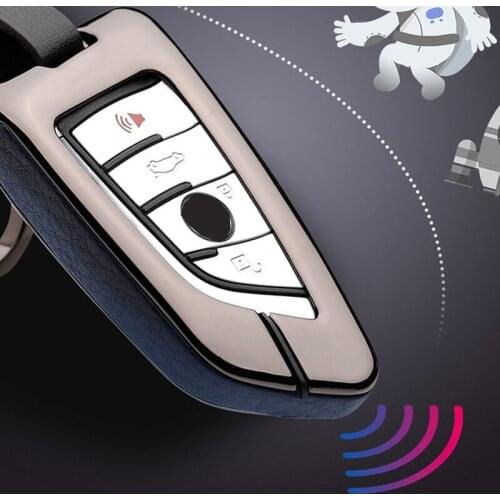 For Bmw Key Case Metal X1 X2 X3 X4 X5 1 3 4 5 Series Smart Key Cover Case Fob Keychain Bag Holder Ring Car Styling Accessories