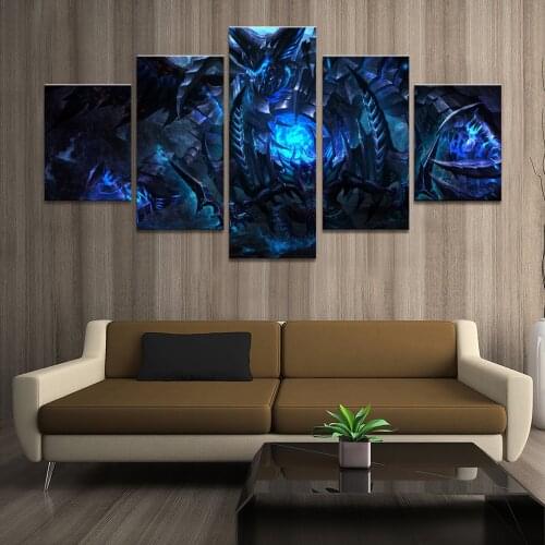 Home Decor Poster Pictures Prints Canvas 5 Piece Modular DOTA 2 Eternal Purgatory Terrorblade Game Living Room Decorative