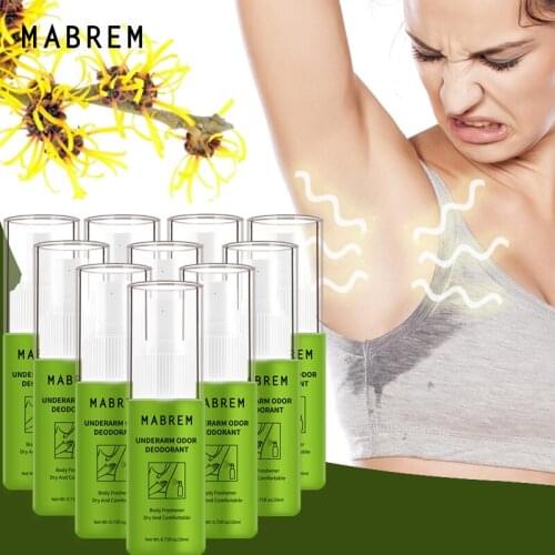 10pcs MABREM Body Odor Sweat Deodorant Perfume Spray Underarm Odor Remover Antiperspirant For Men Women Aroma Skin Care Spray