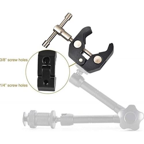 Friction Articulating Magic Arm LCD Bracket 1/4 Hot Shoe Connector for DSLR Monitor Camcorder Flash Camera Bracket