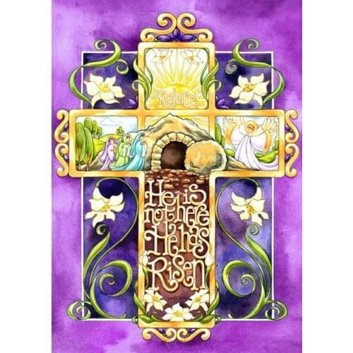 JMINE Div 5D GOD Christian Jesus Religious Flower Full Diamond Painting cross stitch kits art wish 3D paint by diamonds