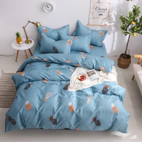 Peach Fruit Green Gray Pattern Bed Cover Set Kid Duvet Cover Adult Child Bed Sheets And Pillowcases Comforter Bedding Set 61070