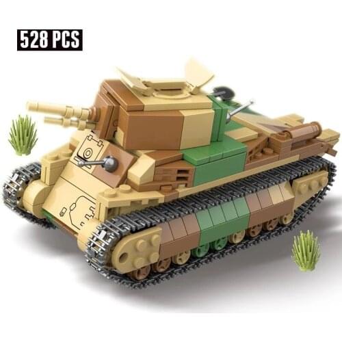 Military Series Type 89 I-GO Medium Tank Building Blocks Bricks World War Japanese Tank Toys For Kid Birthday Gifts 528PCS