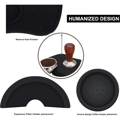 2 Packs Espresso Coffee Tamper Mat Pad Silicone Anti-Slip Corner Pad Coffee Tools Kitchen Accessories Single Cup Round