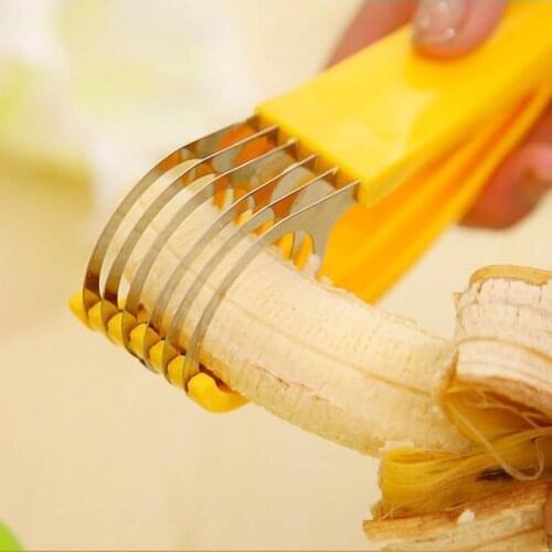Kitchenware Stainless Steel Banana Slicer Multifunction Cut Ham Sausage Fruit Cutter Kitchen Tools Kitchen Supplies Slicer