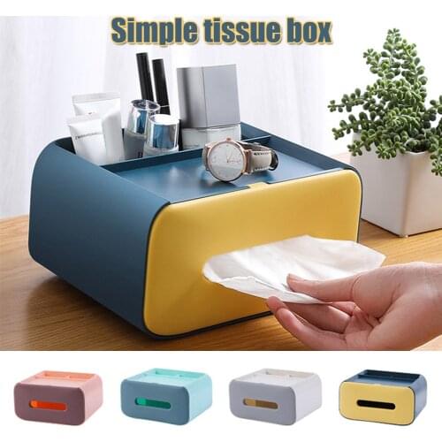 Spot Multifunctional Tissue Box Home Office Sundries Storage Box Desktop Remote Controller Organizer Home Decoration Accessories