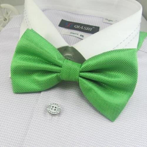 Mens solid color bowties bows green tie knots bow ties necktie butterflies neckwear