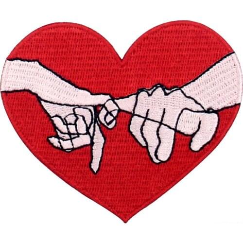 Embird patches Embroidered iron on patches pack Pinky Swear ceo-friendly handmade 3D embroidery applique flowers patch