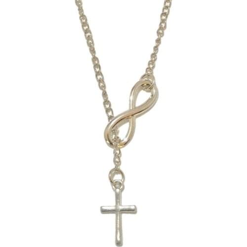 New Ladies Long Necklace Metal Cross Pendant Chain Simple and Exquisite Fashion Jewelry Accessories Holiday Gift Banquet Dinner