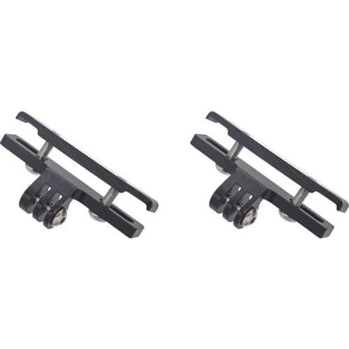 New 2Pcs Bicycle Saddle Rail Mount Pannier Rack Clamp for GoPro Hero 6/5/4/3 Campark Crosstour and Other Action Camera