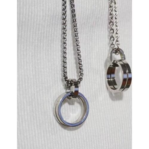 New Luck Rock punk pendant Stainless Steel necklace for women Men femme accesorios mujer personality jewelry Birthday Gift