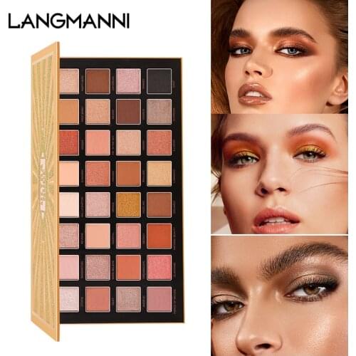 32 Color Eye Shadow Palette Matte Pearl Glitter Waterproof Long Lasting Eye Shadow Makeup Cosmetics TSLM1