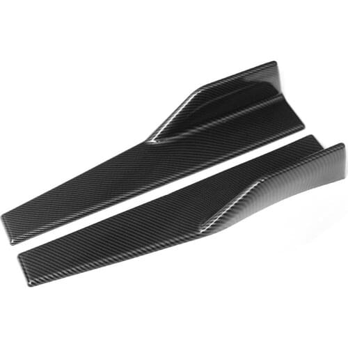 Pair Car Sedan Side Skirts Strake Extension Splitters Anti-Scratch