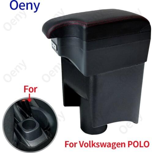 For Volkswagen POLO Armrest 2012-2018 new For VW POLO Mk5 6R Vento Car Armrest box Center Storage box Car accessories Retrofit