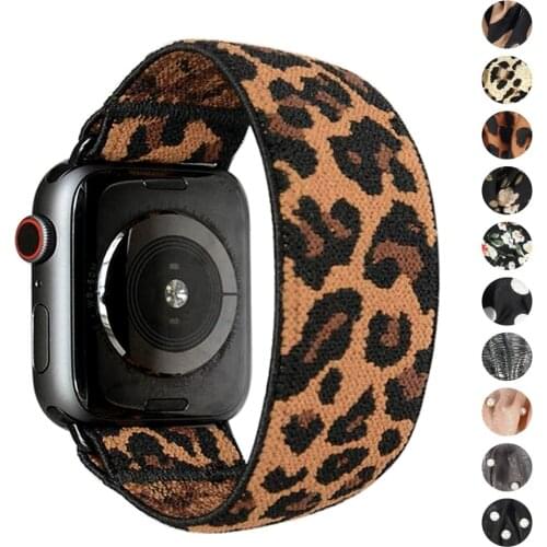 Scrunchie Strap for Apple watch band 44mm 40mm iWatch belt 38mm 42mm watchband Elastic bracelet applewatch serie 5 4 3 SE 6 band