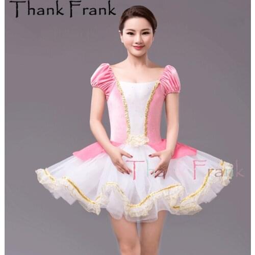 Pink Fairy Professional Ballet Tutu Dress Children Adult Dance Costume C9