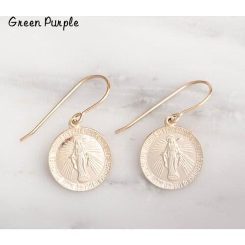 Gold Coins Earrings Vintage Earrings Handmade Jewelry Boho Brincos Minimalism Pendientes Earrings for Women Oorbellen
