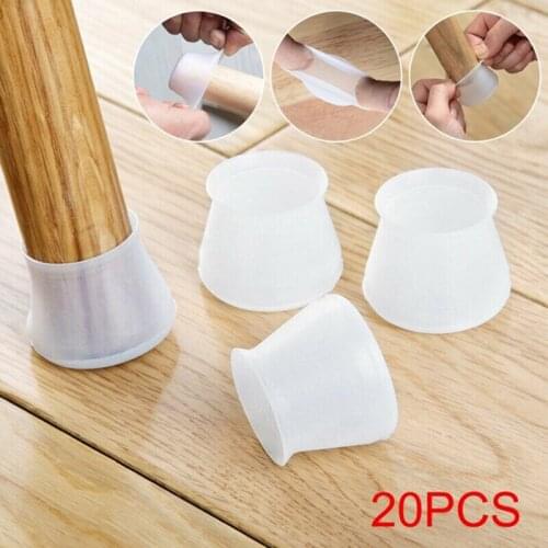 20pcs Silicon Meubels Been Bescherming Cover Tafel Voeten Pad Floor Protector Voor Thuis Stoel Been Floor Bescherming Anti-Slip