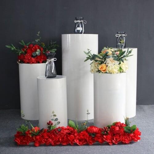 Wedding Props Iron Art Cylindrical Set Wedding Road Lead Dessert Table Birthday Party Display Festive Decorations Stand Set
