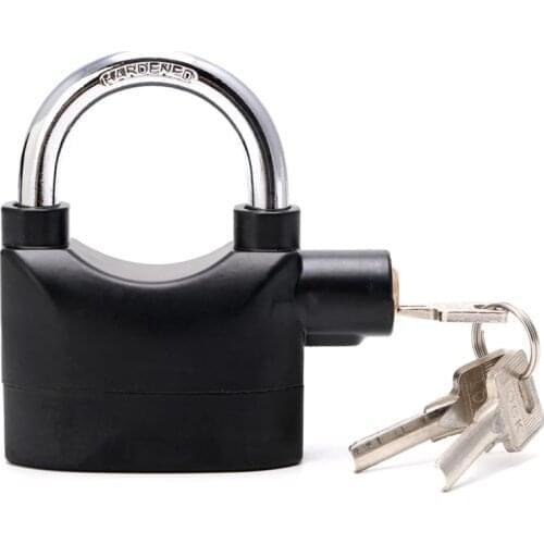 110dB Universal Bike Motorcycle Home Garage Black Alarm Lock Sensor Anti Theft Security Secure Padlock with 3 Keys