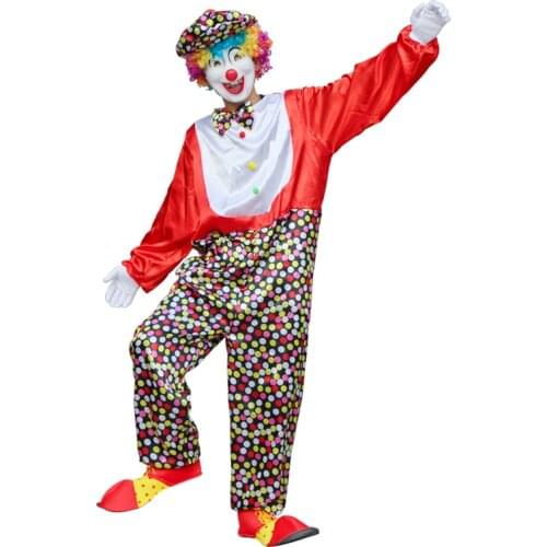 Adult clown costume cosplay suit cosplay anime boy costume bluey fantasia Long sleeve slim fit