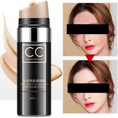 1 pc Makeup Natural CC Stick Concealer Brightening Cream Skin Moisturizing Waterproof Cushion Make up cc Cream Foundation
