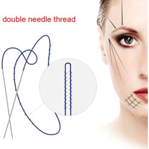 1pcs/Bag Korea face-lift Fox Eye Lifting Eyebrow Lift 19G 20G Molding Cones Fish Cog Pcl Plla Pdo Double Needle Thread lift