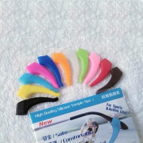 Retail package 10pairs/lot big glass Anti Slip silicone hook temple tip holder glasses accessories