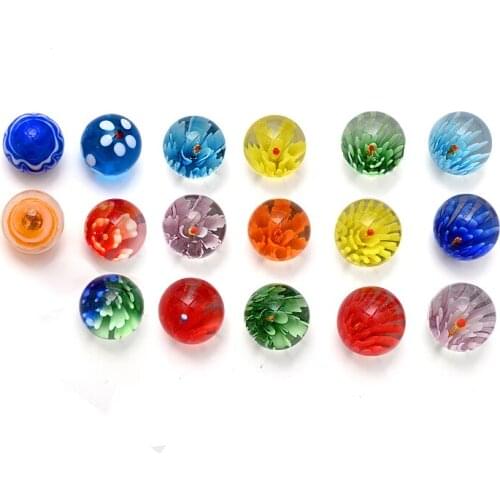 17Pcs 25MM Colorful Glass Marbles Kids Marble Run Game Marble Solitaire Toy Accs Vase Filler & Fish Tank Home Decor Canicas