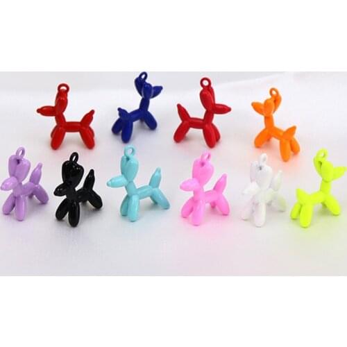 20 Pcs Cute Tiny Enamel Balloon Dog pendants jewelry making charm Cute Cartoon dogs pendants for jewlery making 8502