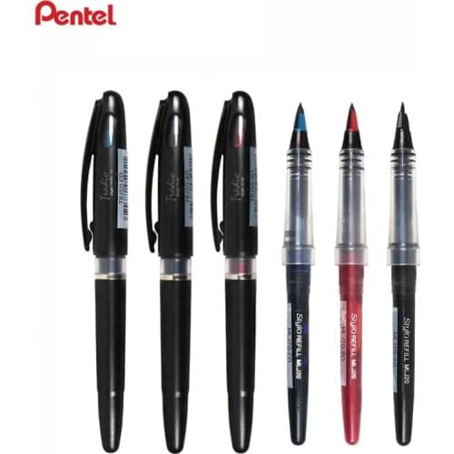 3pcs Japanese Pentel Tradio Signature Gel Pen TRJ50 Fiber Tip Black Straight Liquid Pen Business Office Duckbill Pen