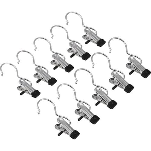 5pcs Portable Laundry Metal Hook Clothes Pin Boot Shoes Storage Steel Hook Hanger Hanger Clip Hold Clips JK0911 I8P2