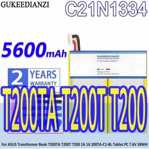 GUKEEDIANZI Battery C21N1334 5600mAh For ASUS Transformer Book T200TA T200T T200 1A 1K 200TA-C1-BL Tablet PC 7.6V 38WH