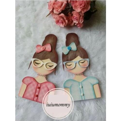 Girl Christmas Metal Dies For Card Making New For 2020 Brithday Tag Die Vintage Scrapbook Album Navidad Die