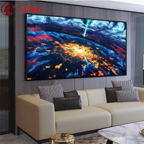 Diamond Embroidery Abstract art, sky meteorite planet Diamond Painting Full Square round drill Mosaic Cross Stitch Wall Art