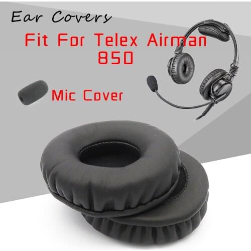 Ear Pads For Telex Airman 850 Headphone Earpads Replacement Headset Ear Pad PU Leather Sponge Foam